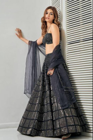 Black Net Lehenga with Captivating Elegance