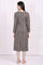 Beige Geometric A-Line Acrylic Winter Kurta