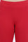 Red Solid Cotton Lycra Tights