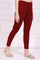 Red Solid Acrylic Legging for Winter