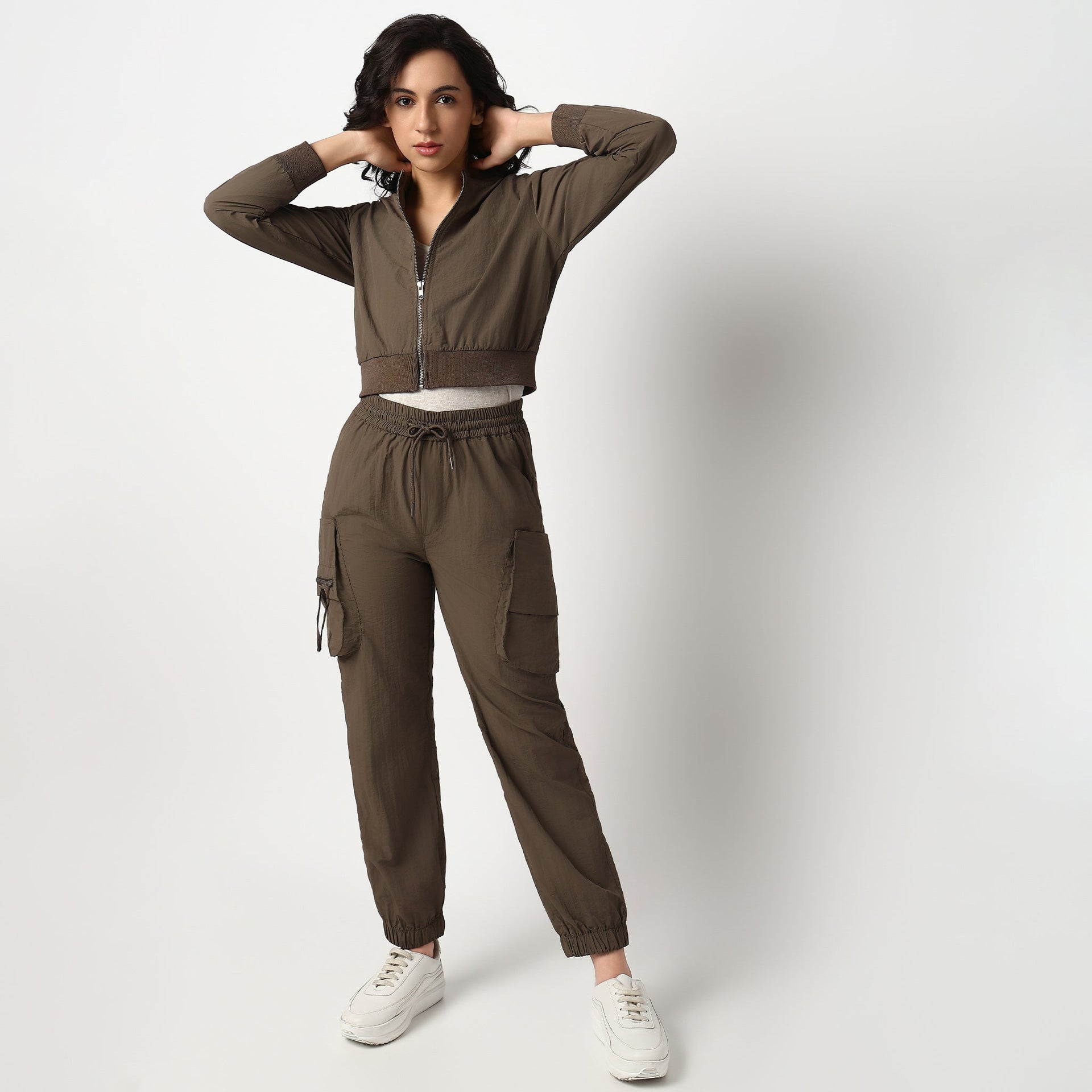 Athleisure Cropped Tech Jacket