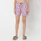Above Knee Animal Print Lounge Shorts