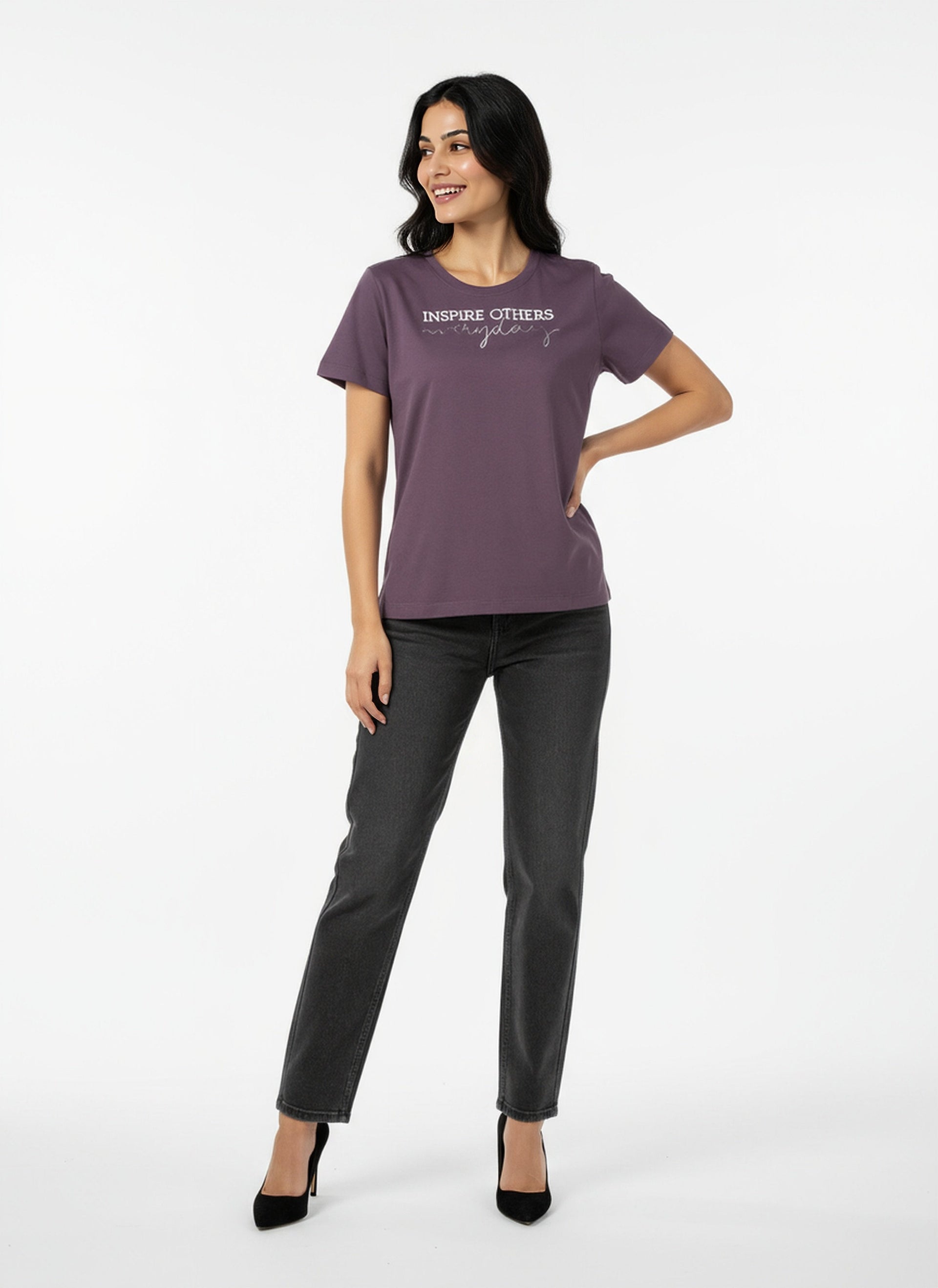 Cotton Crew Neck Graphitee