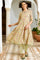 Light Yellow Floral Glitter Printed Pure Cotton Anarkali Kurta and Pants Set