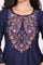 Navy Blue Embroidered Straight Kurta and Pants Co-ord Set