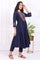 Navy Blue Embroidered Straight Kurta and Pants Co-ord Set