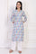 Blue Paisley Printed Straight Rayon Kurta