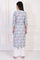 Blue Paisley Printed Straight Rayon Kurta