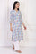 Blue Paisley Printed Straight Rayon Kurta