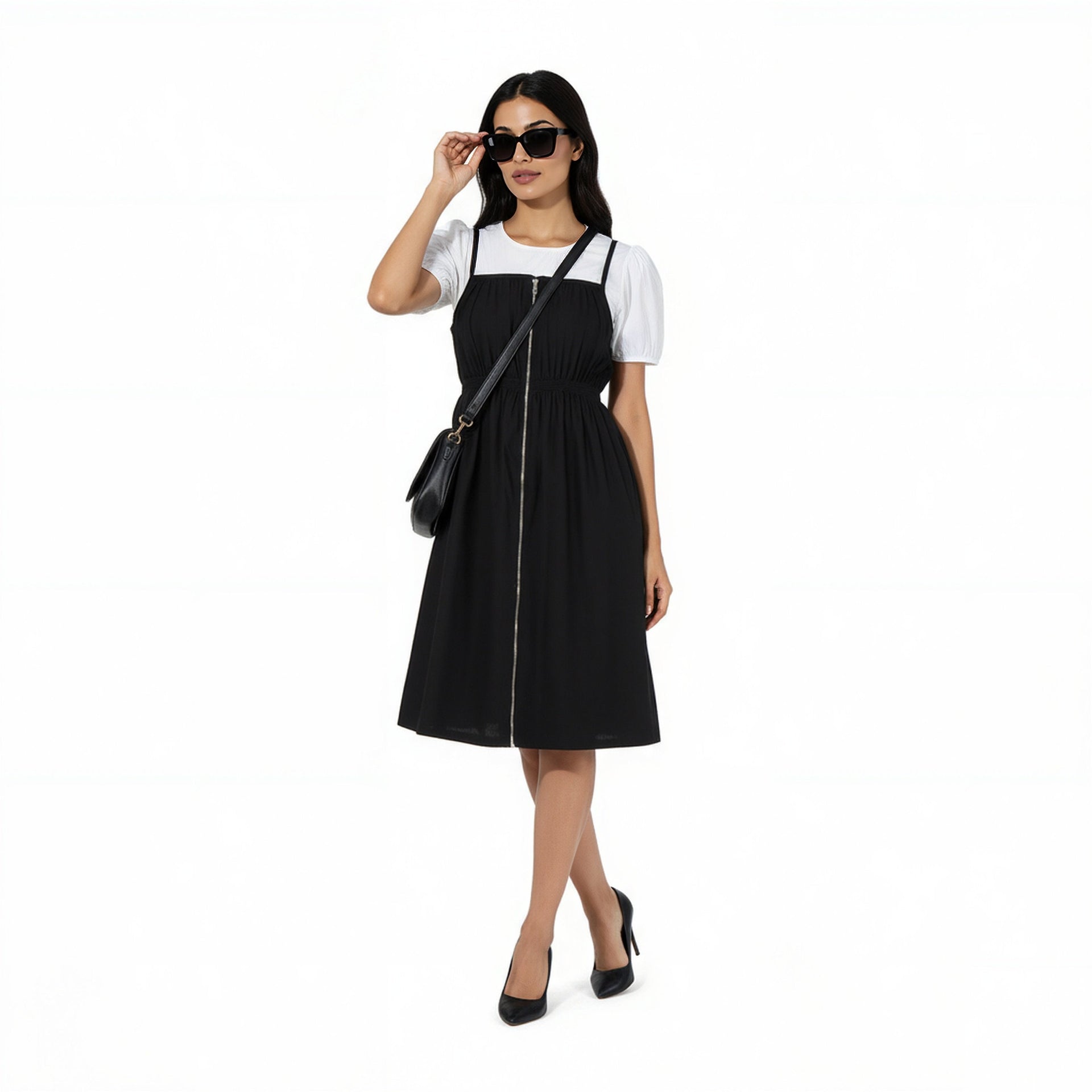 Cotton Betty Dress With Metal Zipper