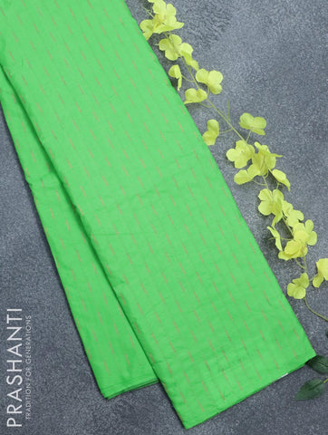 Arani semi silk saree light green with allover zari woven weaves in borderless style