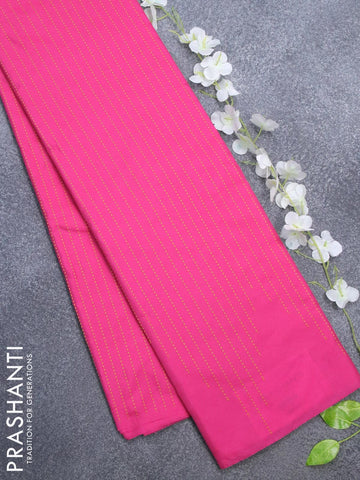 Arani semi silk saree pink with allover thread weaves in borderless style