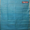 Bamboo silk saree teal blue with allover zari weaves and zari woven border