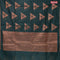 Banarasi cotton saree dark green with copper zari woven buttas and piping border