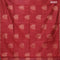 Banarasi cotton saree maroon with copper zari woven buttas and piping border