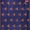 Banarasi cotton saree navy blue with copper zari woven geometric buttas and piping border