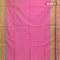 Banarasi semi cotton saree light pink and yellow with thread & zari woven buttas and paithani border