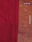 Banarasi semi crepe silk saree pink and maroon with allover zari weaves and zari woven border