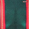 Bandhani saree dark green and red with bandhani prints and banarasi style mina border