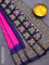 Bandhani saree pink and blue with bandhani prints and banarasi style mina border