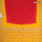 Bandhani saree red and mango yellow with bandhani prints and banarasi style mina border