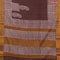 Bhagalpuri saree brown with paisley butta prints and zari woven border