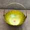 Gift Basket Gold Coated Flower Basket with Handle (Dia 8 Inches)