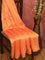 Chappa saree orange with stone & beaded embroidery work