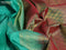 Pure kanjivaram silk saree teal blue and dual shade of maroon with zari woven buttas and rich zari woven border