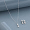 92.5 Silver Pendant With Chain and Earring Set 191360