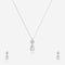 92.5 Silver Pendant With Chain and Earring Set 191360