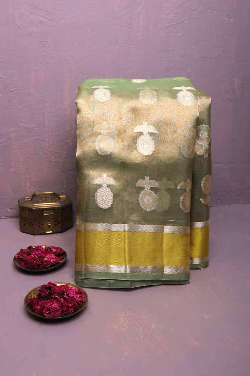 Fancy Organza Dual Colour Saree