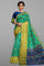 SEA GREEN and MULTI IKKAT PRINT SILK Saree with IKAT