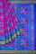 PURPLE and ROYAL BLUE IKKAT PRINT SILK Saree with IKAT