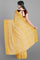 LIGHT YELLOW and MAROON WOVEN DESIGN SYNTHETIC Saree with FANCY