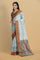 SLATE BLUE and TEAL BUTTIS SILK Saree with BANARASI FANCY