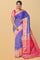 ROYAL BLUE and DEEP PINK BROCADE SILK Saree with KANCHIPURAM