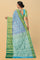 SEA BLUE and GREEN BROCADE SILK Saree with KANCHIPURAM