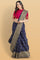 NAVY BLUE and GOLD JAAL MATKA SILK Saree with BANARASI FANCY