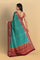 TEAL and PURPLE JAAL KATHAN SILK Saree with BANARASI FANCY