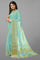 LIGHT BLUE and GOLD JARI BY JARI CHANDERI COTTON Saree with BANARASI FANCY