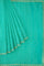 SEA GREEN and SILVER STRIPES SHIMMER CHIFFON Saree with FANCY