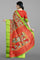 MULTI and LIGHT GREEN DIGITAL PRINT SILK Saree with FANCY