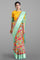 MULTI and SEA GREEN DIGITAL PRINT SILK Saree with FANCY