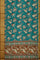 PEACOCK BLUE and BROWN FLORALS SILK Saree with FANCY