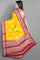 YELLOW and MAROON LEAF WEAVING SILK Saree with FANCY