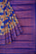 ROYAL BLUE and CREAM DIGITAL PRINT SILK Saree with FANCY