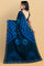 DARK BLUE and SILVER SHIBORI PRINT CHIFFON Saree with FANCY