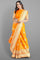 MUSTARD and GOLD BUTTIS SILK BLEND Saree with SEMI PATTU