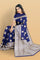 NAVY BLUE and GOLD BUTTIS SILK BLEND Saree with SEMI PATTU